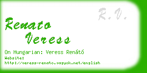 renato veress business card