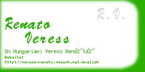 renato veress business card